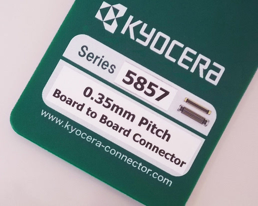 京瓷开发出0.35mm间距电路板对电路板连接器